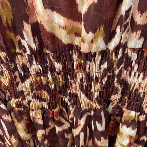 NWT Cupid Long Sleeve with Elastic Waist Printed Fabric Dress with Tassel Detail - Picture 7 of 8